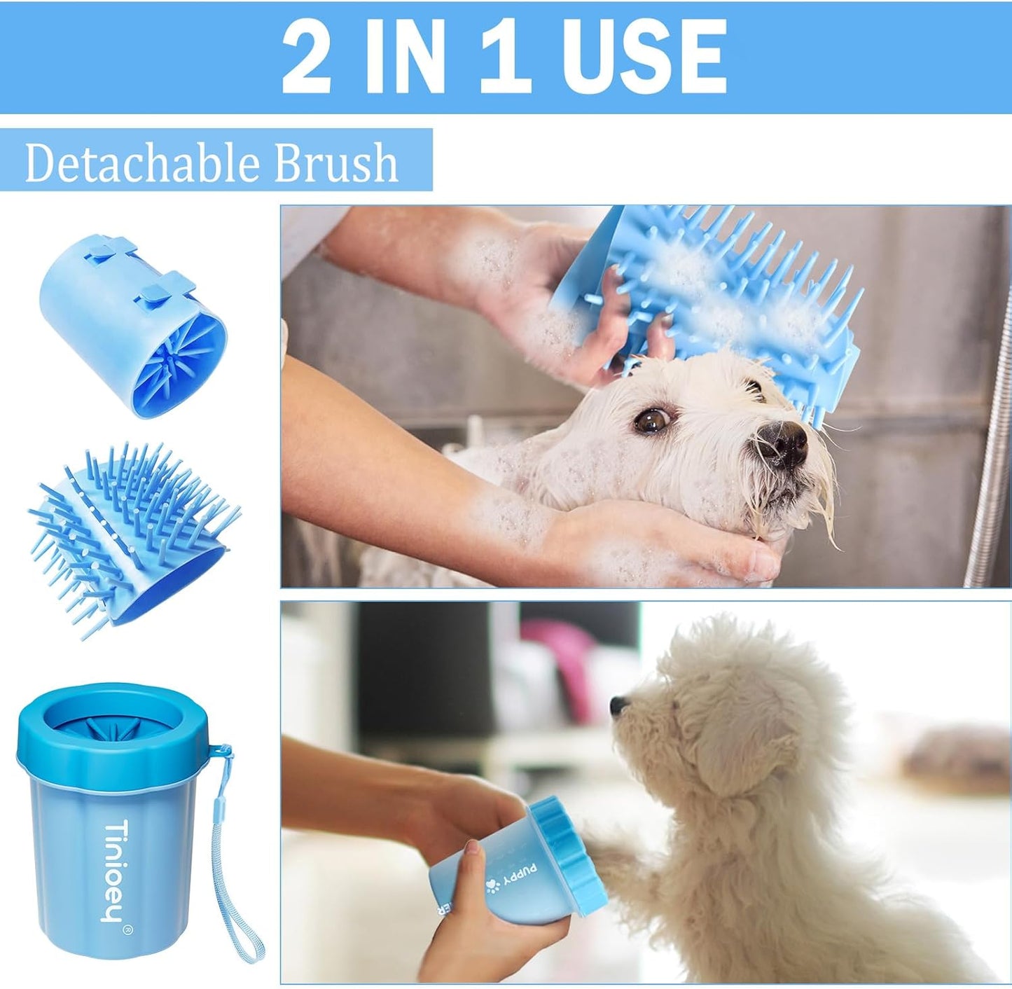 Tinioey Dog Paw Cleaner for Dogs, Dog Paw Washer