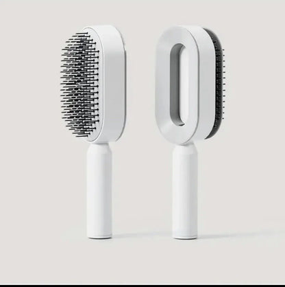 Self Cleaning Hair Brush - Air Cushion Comb Press Type Cleaning Design Comfortable Self-cleaning Hair Brush