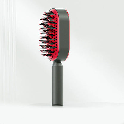 Self Cleaning Hair Brush - Air Cushion Comb Press Type Cleaning Design Comfortable Self-cleaning Hair Brush